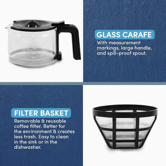 Elite Gourmet EHC9420 Automatic 5-Cup Brew & Drip Coffee Maker Reusable Filter - Picture 7 of 7